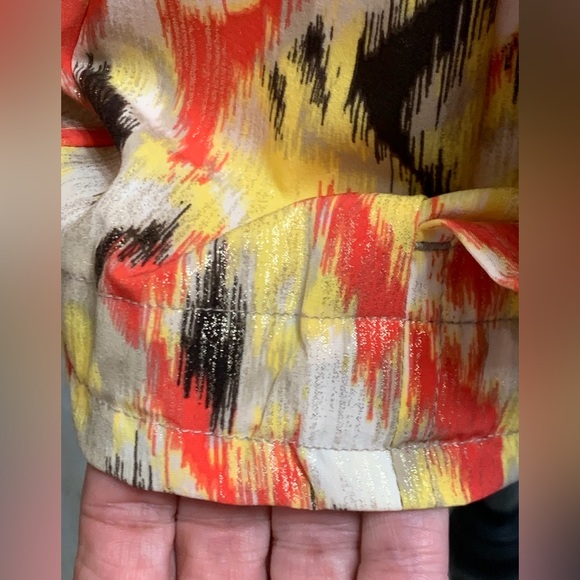 LAURA ASHLEY ABSTRACT PRINT LIGHTWEIGHT FULL ZIP JACKET - SZ SMALL - Picture 6 of 7